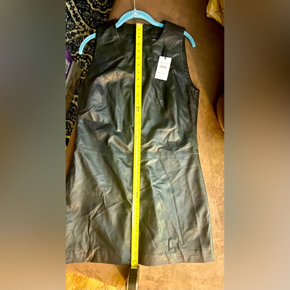 7For Mankind navy blue leather dress size large - Picture 8 of 8